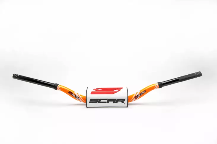 Scar Handlebar O² COLOR Ø28,6 (1 1/8”) - KTM 85SX - ORANGE Bar - WHITE Bar pad - Duell MP varaosat ja tarvikkeet - 76097 - 1