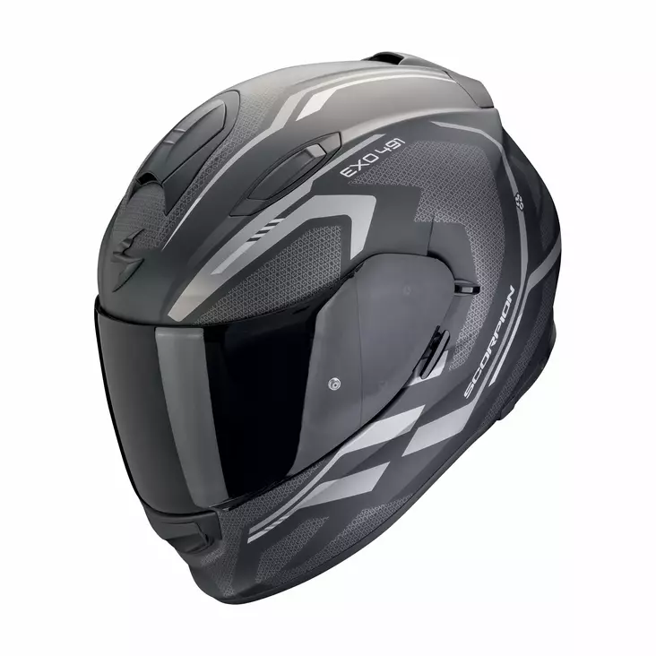SCORPION Kypärä EXO-491 KRIPTA Mattamusta-Hopea, M - Duell ajovarusteet - 50867 - 1