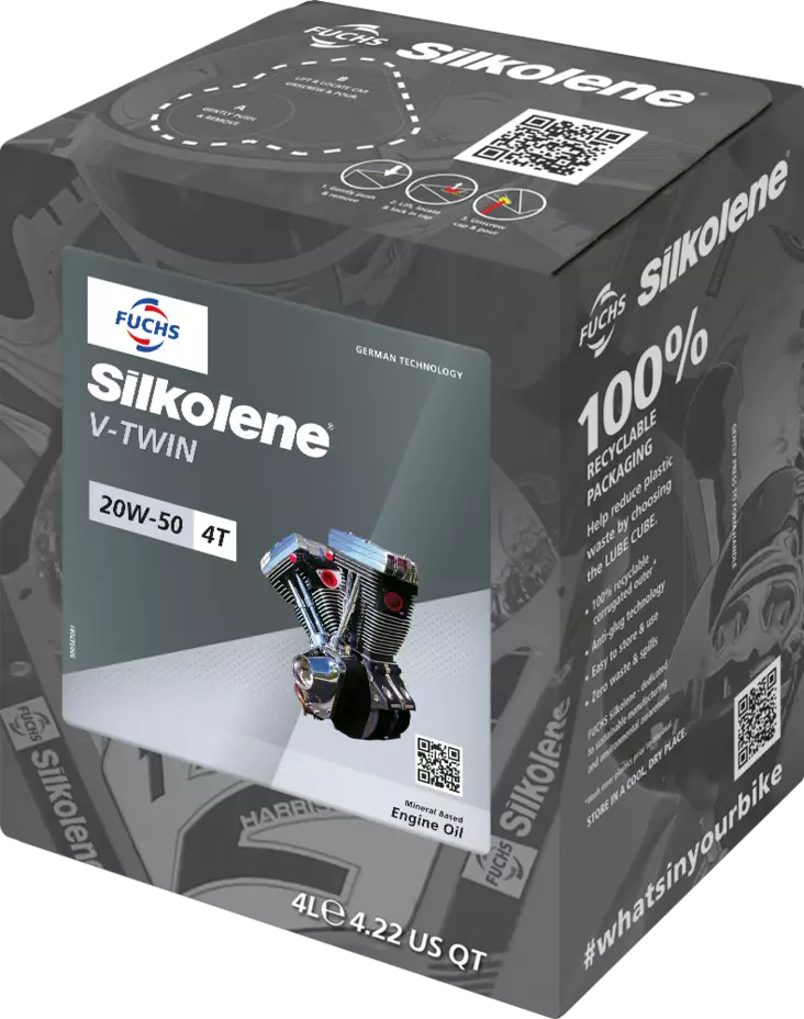 Silkolene V-Twin 20W-50 Mineral 4L CUBE (4) - Duell öljyt ja muut nesteet - 62967 - 1