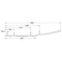 Sno-X Ripper Four Ohjausrauta pari 4" Kovametalli - Duell MK varaosat ja tarvikkeet - 22377 - 1