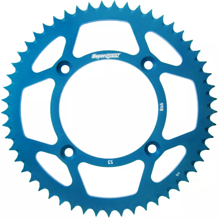 Supersprox Alu Takaratas SU/YA RM80/85/YZ80/85 Sininen 51 - Duell MP varaosat ja tarvikkeet - 118547 - 1