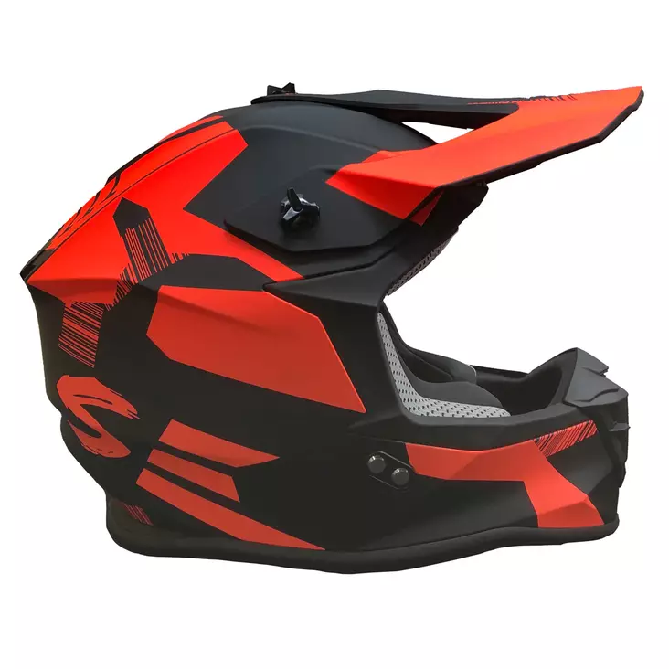 Timeless MX Terrain Flow XL kypärä, mattamusta/puna - Duell ajovarusteet - 50487 - 1