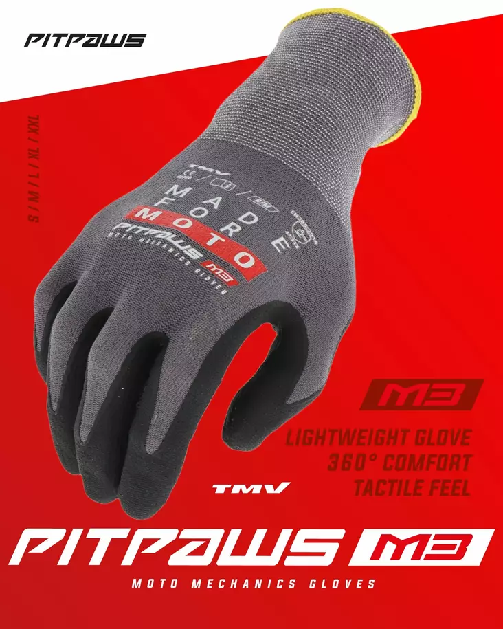 TMV Pitpaws gloves Black "Made for Moto" L - Duell MP varaosat ja tarvikkeet - 87467 - 1