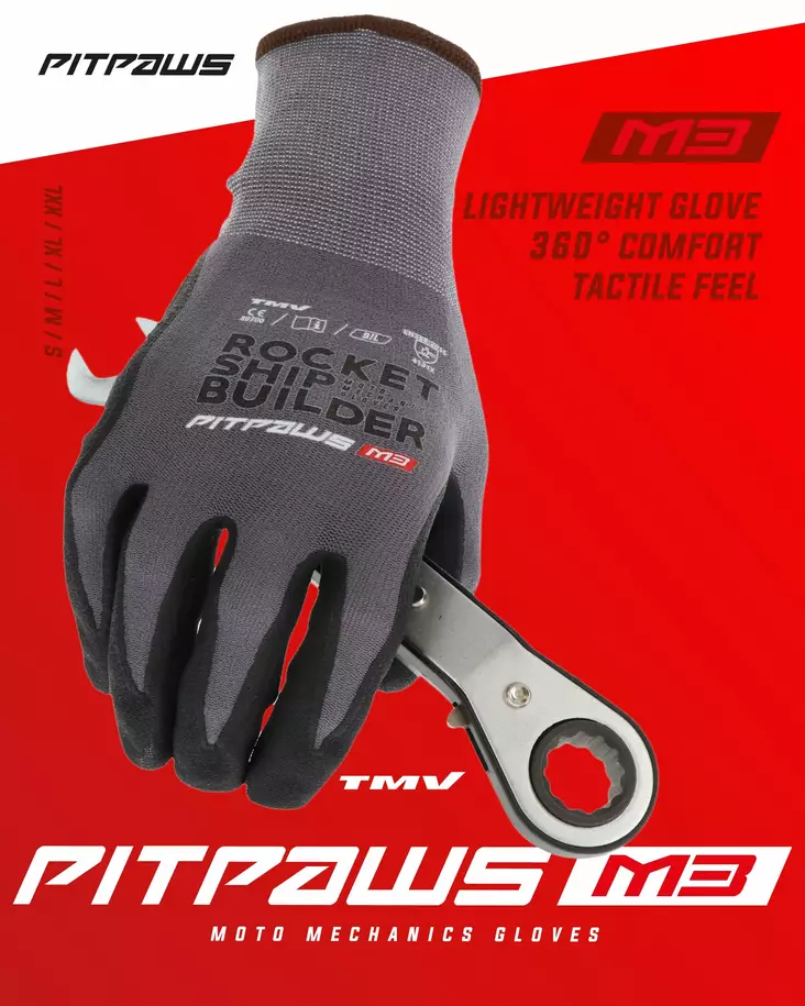 TMV Pitpaws gloves Black "Rocket ship builder" XL - Duell MP varaosat ja tarvikkeet - 87487 - 1