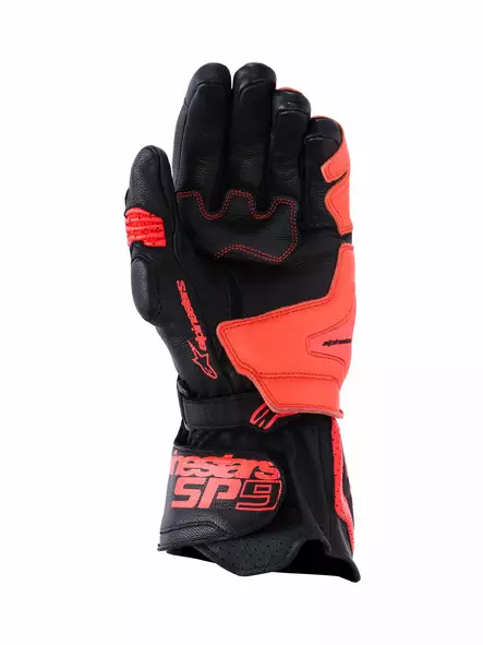 Alpinestars Ajohanskat SP-9 Musta/Punainen Fluo, XL - Duell ajovarusteet - 40267 - 1