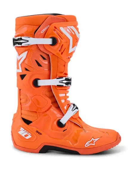 Alpinestars Ajosaapas Vented Tech 10 Fluo Oranssi/Valkoinen, 44.5 - Duell ajovarusteet - 39347 - 1