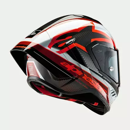Alpinestars Kypärä Supertech R10 Team Musta/Carb/Punainen/Valkoinen, M - Duell ajovarusteet - 36847 - 1