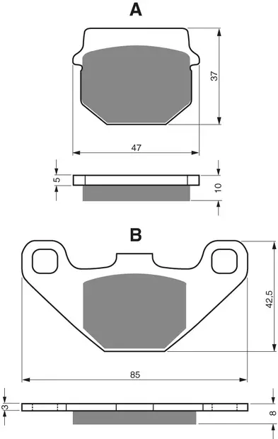 GOLDFREN Jarrupalat 042 Ceramic Carbon AD - Duell MP varaosat ja tarvikkeet - 68667 - 1