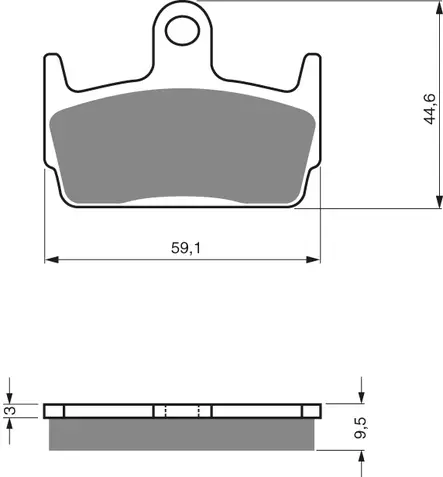 GOLDFREN Jarrupalat 131 Ceramic carbon AD SYM Jet SportX 50 06-15 Rear - Duell MP varaosat ja tarvikkeet - 67117 - 1
