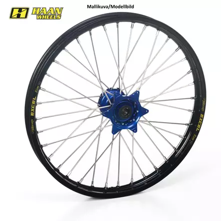 Haan wheel YZ65 18- 14-1,60 FRONT BLUE HUB/BLACK RIM - Duell MP varaosat ja tarvikkeet - 63617 - 1