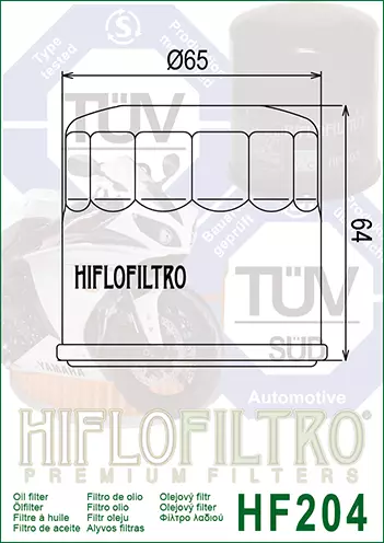 HiFlo öljynsuodatin HF204C Kromi - Duell MP varaosat ja tarvikkeet - 128977 - 1