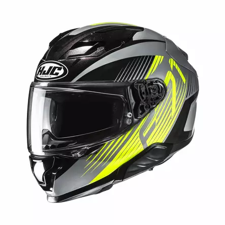 HJC Kypärä F71 Catos Musta/Harmaa/Fluo Keltainen MC3H M - Duell ajovarusteet - 55217 - 1