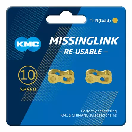 Ketjulukko KMC MissingLink 10R Ti-N Gold 11/128" 2kpl/pkt - Duell polkupyörien varaosat ja tarvikkeet - 9097 - 1