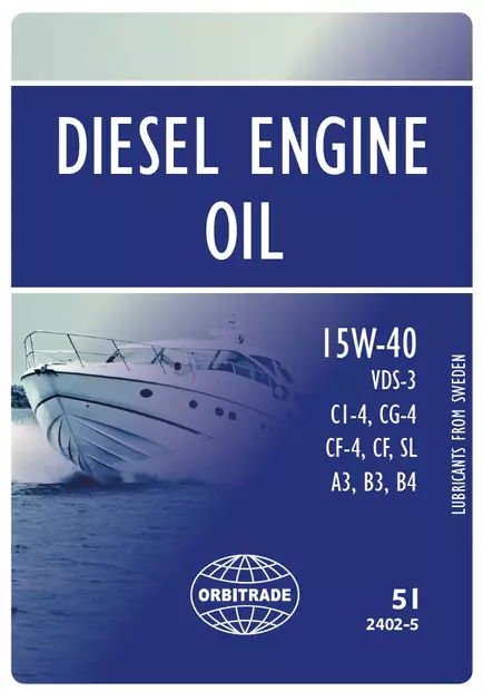 Orbitrade Diesel engine oil 15W40 5L - Duell venetarvikkeet - 136187 - 1