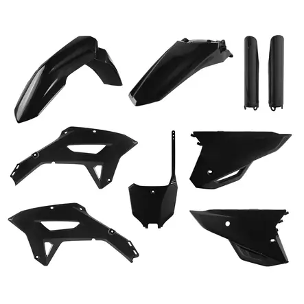 Polisport Plastic Kit Honda CRF450RX(21-24) CRF250RX 22-24 Black (1) - Duell MP varaosat ja tarvikkeet - 129727 - 1