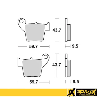 ProX Jarrupalasarja Taakse CR125/250 '02-07 + CRF150/250/450R '02-1 - Duell MP varaosat ja tarvikkeet - 80927 - 1