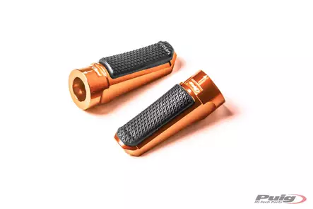 Puig Footpegs Racing+Rubber Rig/Left C/Orange - Duell MP varaosat ja tarvikkeet - 91667 - 1