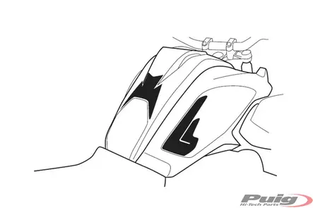Puig Tank Pad + Side Part Bmw R1200Gs 17' C/Carbon Look - Duell MP varaosat ja tarvikkeet - 90627 - 1