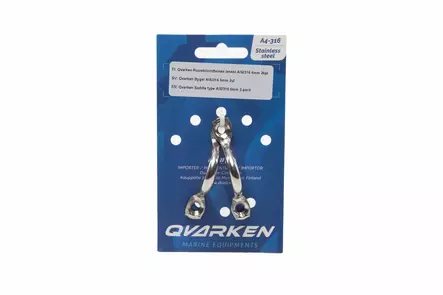 Qvarken Ruuvikiinnitteinen lenkki AISI316 4mm 2-pack - Duell venetarvikkeet - 139637 - 1