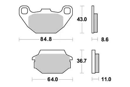 Sbs Jarrupalat Ceramic (749HF) - Duell MP varaosat ja tarvikkeet - 124187 - 1