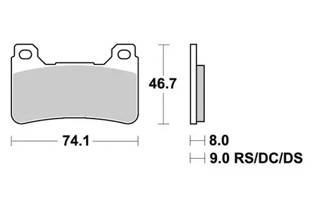 Sbs Jarrupalat Sintered - Duell MP varaosat ja tarvikkeet - 123197 - 1