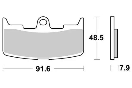 Sbs Jarrupalat Sintered - Duell MP varaosat ja tarvikkeet - 123287 - 1