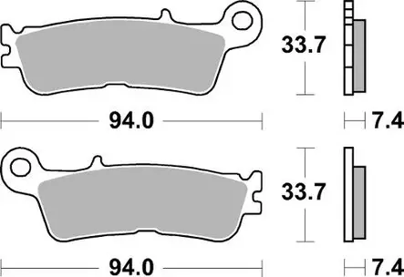 Sbs Jarrupalat Sintered Offroad - Duell MP varaosat ja tarvikkeet - 122897 - 1