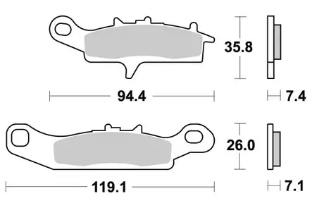 Sbs Jarrupalat Sintered Offroad - Duell MP varaosat ja tarvikkeet - 123657 - 1