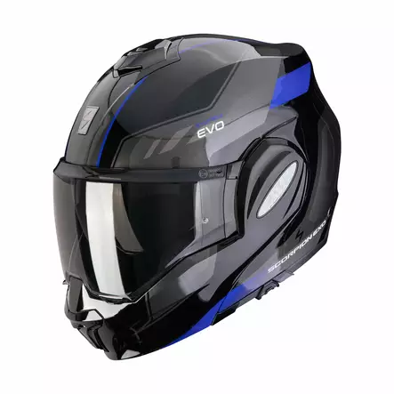 SCORPION Helmet EXO-TECH EVO SOCIUS Black-Blue, M - Duell ajovarusteet - 49647 - 1