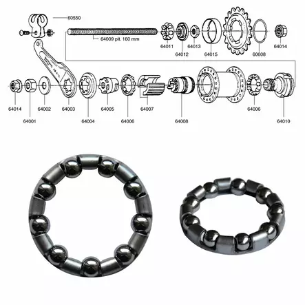 SHIMANO 1-v (CB-E110) kuularengas C - Duell polkupyörien varaosat ja tarvikkeet - 53917 - 1