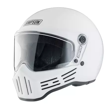 SIMPSON Kypärä M30 Solid Valkoinen, S - Duell ajovarusteet - 54877 - 1