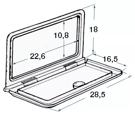 Store box w/lock 285x180x260mm - Duell venetarvikkeet - 5107 - 1