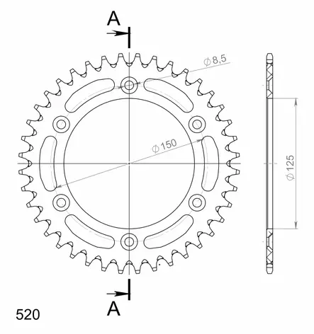 Supersprox Alu Takaratas KTM/Husqv./Husab. Oranssi 40 - Duell MP varaosat ja tarvikkeet - 118827 - 1