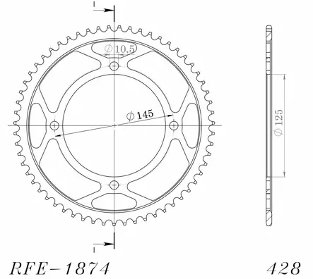 Supersprox / JT Teräs takaratas 1874.56 - Duell MP varaosat ja tarvikkeet - 119577 - 1