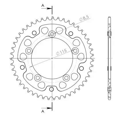 Supersprox Stealth Takaratas KTM SX65 46 - Duell MP varaosat ja tarvikkeet - 119027 - 1