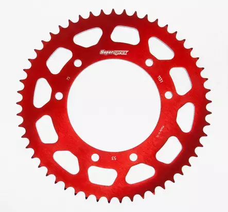 Supersprox Takaratas, Punainen, 53 hammasta (420), Ø105mm, Aprilia, Derbi, Drac - Duell mopojen varaosat ja tarvikkeet - 119627 - 1