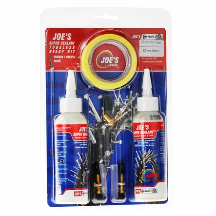 Tubeless Ready tiivistyssarja JOE´S Super Presta 25mm vanteille - Duell polkupyörien varaosat ja tarvikkeet - 128367 - 1