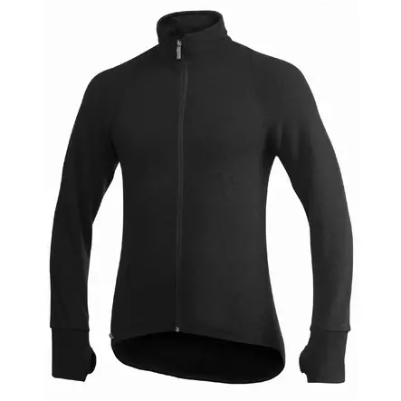 Woolpower Full zip 400 Merino Mid layer Takki musta, L - Duell ajovarusteet - 58497 - 1