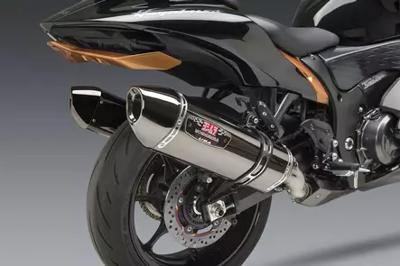 Yoshimura HAYABUSA 2022 Race R-77 Dual Stainless Slip-On Exhaust, w/ Onyx Muffl - Duell MP varaosat ja tarvikkeet - 113287 - 1