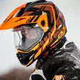 CKX Kypärä QUEST RSV Moosek Sähkövisiirillä Oranssi XS - Duell ajovarusteet - 59107 - 1