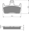 GOLDFREN Jarrupalat 131 Ceramic carbon AD SYM Jet SportX 50 06-15 Rear - Duell MP varaosat ja tarvikkeet - 67117 - 1