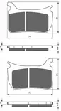 GOLDFREN Jarrupalat 276 Ceramic carbon AD FOR BERINGER 4 pist - Duell MP varaosat ja tarvikkeet - 68097 - 1