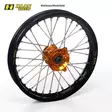 Haan wheel SX65 FRONT 25-.. 17-1,40 BLACK RIM/ORANGE HUB - Duell MP varaosat ja tarvikkeet - 63837 - 1