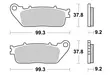 Sbs Jarrupalat Ceramic - Duell MP varaosat ja tarvikkeet - 122547 - 1