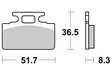 Sbs Jarrupalat Ceramic - Duell MP varaosat ja tarvikkeet - 123487 - 1
