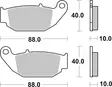 Sbs Jarrupalat Racing Sintered - Duell MP varaosat ja tarvikkeet - 122197 - 1