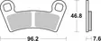 Sbs Jarrupalat Racing Sintered - Duell MP varaosat ja tarvikkeet - 122667 - 1