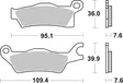 Sbs Jarrupalat Sintered Offroad - Duell MP varaosat ja tarvikkeet - 122187 - 1
