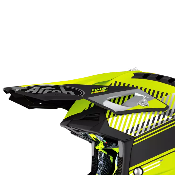 Airoh Aviator 3 Lippa Wave keltainen matta - Duell ajovarusteet - 60048 - 1