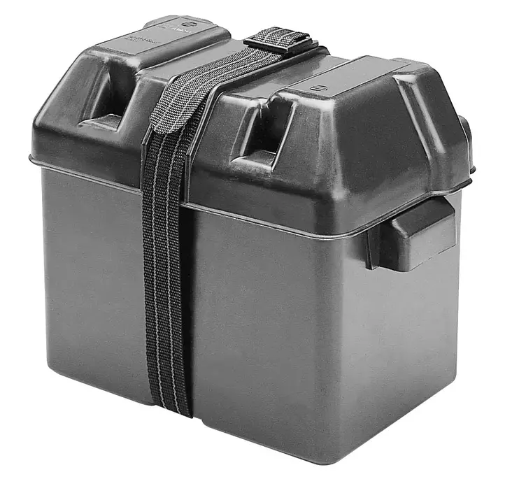 Akkukotelo+kiristyshihna isokoko. 34.3x19.4x22.9cm - Duell venetarvikkeet - 132158 - 1